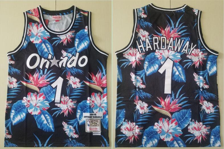 Men 2019 NBA Nike Orlando Magic #1 Hardaway Black fashion Jersey->golden state warriors->NBA Jersey